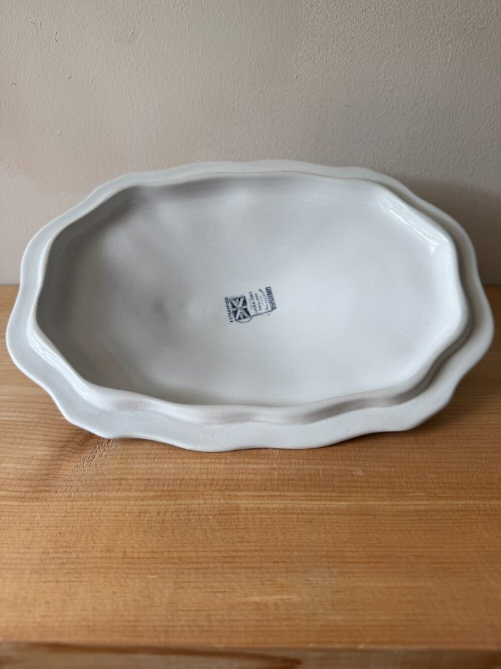 Antique 1893 JHW & Sons Stratford Blue Gray Transferware Tureen | Lidded Dish - Picture 9 of 13